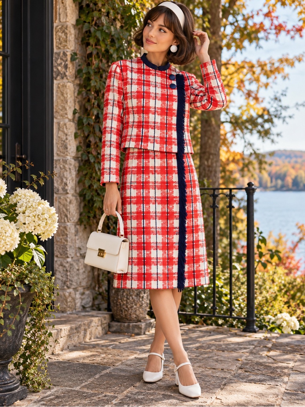 Vintage 1960s Handmade Jackie-O/ Mod Dress & Cropped Jacket Set